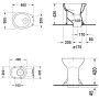 Duravit Duraplus Stand WC Trockenklosett für Klappenverschluss