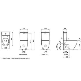 Combinaison WC sur pied LAUFEN PRO sans rebord de rinçage