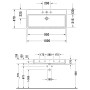 Duravit Vero Air Waschtisch geschliffen mit 2 x 1 Hahnloch 100 x 47 cm, ohne Überlauf