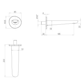 Robinet de baignoire mural Villeroy & Boch Antao