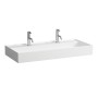 LAUFEN Kartell Aufsatzwaschtisch 100 x 46 cm, mit 2x 1 Hahnloch, ohne Überlauf