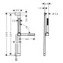 hansgrohe Pulsify S Duschset 100 1 Strahlart mit Duschstange 65 cm, EcoSmart