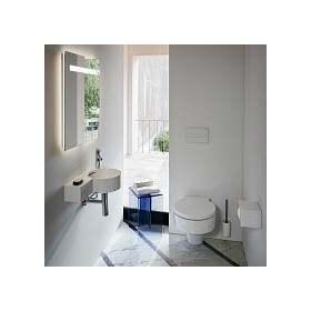 Lavabo à main LAUFEN Val 55 x 31,5 cm, étagère à gauche, avec 1 trou de robinet à droite, avec trop-plein