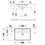 Duravit D-Neo Waschtisch 60 cm, ohne Hahnloch, mit Überlauf