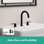 hansgrohe Vernis Shape 3-Loch Waschtischarmatur mit Zugstangen-Ablaufgarnitur
