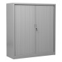 Wolfstahl Rolladenschrank Stahl 2 Fachböden Zylinderschloss 120 x 46 x 135 cm lichtgrau - schwarz
