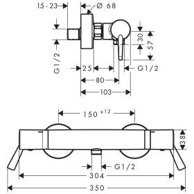 hansgrohe Talis Ecostat Comfort Care Brausenthermostat Aufputz
