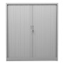 Wolfstahl Rolladenschrank Stahl 2 Fachböden Zylinderschloss 120 x 46 x 135 cm lichtgrau - schwarz