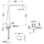 Duravit D.1e 2-Loch Elektronik-Waschtischarmatur XL mit Einbaunetzteil