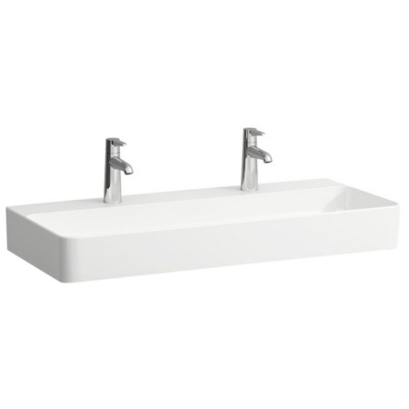 LAUFEN Val Waschtisch, unterbaufähig 95 x 42 cm mit 2 Hahnlöcher, ohne Überlauf