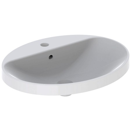 Geberit VariForm Einbauwaschtisch 60 x 45 cm, oval, mit Hahnlochbank