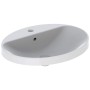 Geberit VariForm Einbauwaschtisch 60 x 45 cm, oval, mit Hahnlochbank