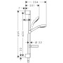 hansgrohe Croma Select S Vario Shower Set 65 cm mit Casetta