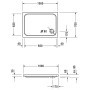 Duravit D-Code Rechteck Duschwanne 100 x 70 cm mit Antislip