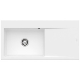 Évier encastrable Villeroy & Boch Subway Style 60, bonde à commande manuelle, cuve à gauche