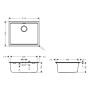 hansgrohe S53 S530-U500 Unterbauspüle 500 mit manueller Ablaufgarnitur