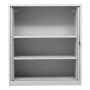 Wolfstahl Rolladenschrank Stahl 2 Fachböden Zylinderschloss 120 x 46 x 135 cm lichtgrau - schwarz