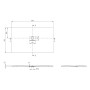 Villeroy & Boch Squaro Infinity Duschwanne, 150 x 90 x 4 cm