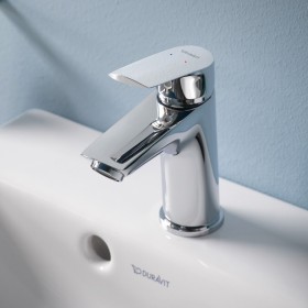 Duravit No. 1 Einhebel-Waschtischmischer S, Minus-Flow mit Zugstangengarnitur