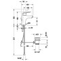 Duravit No. 1 Einhebel-Waschtischmischer S, Minus-Flow mit Zugstangengarnitur