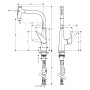 hansgrohe Talis Select M51 Einhebel-Küchenmischer 300, Ausziehbrause, 2jet