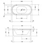 Duravit Starck Badewanne oval 160 x 80 cm freistehend
