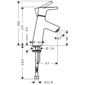 hansgrohe Talis S Standventil 80 für Kaltwasser