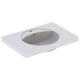 Geberit Preciosa Waschtisch 80 x 55 cm mit Hahnloch und Überlauf