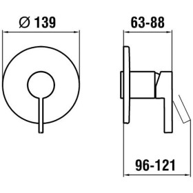 LAUFEN Kartell Fertigmontage-Set für UP-Duschemischer