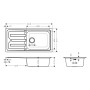 hansgrohe S44 S440-F500 100 Einbauspüle 500 mit Abtropffläche und automatischer Ablaufgarnitur