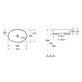 Villeroy & Boch Artis Aufsatzwaschtisch 61 x 41 cm