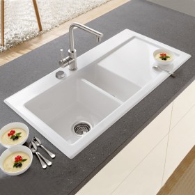 Villeroy & Boch Subway 60 Einbauspüle, Ablaufgarnitur mit Excenterbetätigung, Becken links