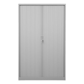 Wolfstahl Rolladenschrank Stahl 4 Fachböden Zylinderschloss 100 x 40 x 180 cm lichtgrau