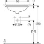 Geberit VariForm Unterbauwaschtisch 53 x 44 cm, rechteckig