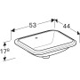 Geberit VariForm Unterbauwaschtisch 53 x 44 cm, rechteckig
