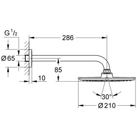 Set doccia a soffione GROHE Rainshower Cosmopolitan 210 senza limitatore di portata