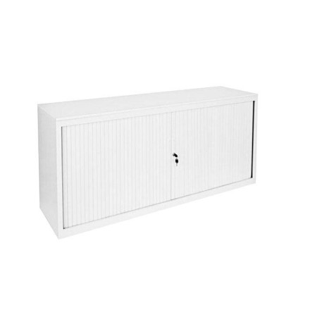 Wolfstahl Rolladenschrank Stahl 1 Fachböden Zylinderschloss 120 x 46 x 75 cm lichtgrau - schwarz - weiss
