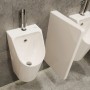 hansgrohe EluPura Original S Urinal mit Zulauf von oben und Ablauf nach unten/hinten spülrandlos, SmartClean