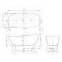 Villeroy & Boch Theano freistehende Badewanne Curved Edition, 170 x 75 cm