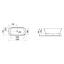 LAUFEN PRO freistehende Badewanne 150 x 70 cm aus Marbond