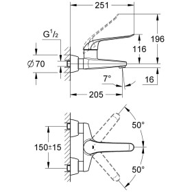 Rubinetto monocomando per lavabo GROHE Euroeco Special
