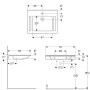 Geberit Publica Waschbecken 70 x 55 cm mit 1 Hahnloch mittig