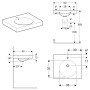 Geberit Preciosa II Waschtisch 60 x 50 cm mit Hahnloch und Überlauf
