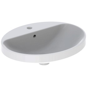 Geberit VariForm Einbauwaschtisch 55 x 45 cm, oval, mit Hahnlochbank