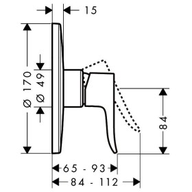 hansgrohe Metris Einhebel-Brausemischer Highflow Unterputz