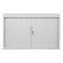 Wolfstahl Rolladenschrank Stahl 1 Fachböden Zylinderschloss 120 x 46 x 75 cm lichtgrau - schwarz - weiss