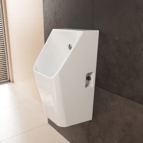 hansgrohe EluPura Original Q Urinal mit Zulauf von hinten und Ablauf nach unten/hinten spülrandlos, SmartClean