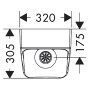 hansgrohe EluPura Original Q Urinal mit Zulauf von hinten und Ablauf nach unten/hinten spülrandlos, SmartClean