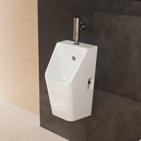 hansgrohe EluPura Original Q Urinal mit Zulauf von oben und Ablauf nach unten/hinten spülrandlos, SmartClean