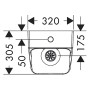 hansgrohe EluPura Original Q Urinal mit Zulauf von oben und Ablauf nach unten/hinten spülrandlos, SmartClean